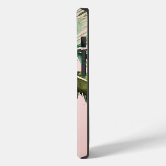 Tropische palmboom met blindroze Case-Mate iPhone case (Achterkant / Links)