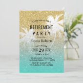 Tropische palmboom met hoge pensionering Modern Go Kaart (Staand voorkant)