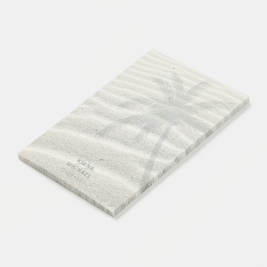 Tropische palmboom met Isle en Zand ID581 Post-it® Notes (Schuin)