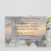 Tropische palmboom met orchideeën kaart (Staand voorkant)