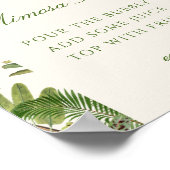  tropische palmboom Mimosa Bar Poster (Hoek)