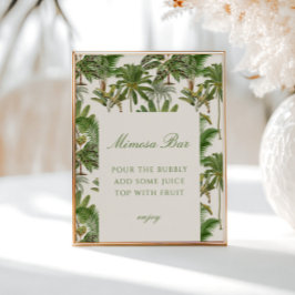  tropische palmboom Mimosa Bar Poster