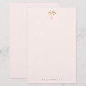 Tropische palmboom modern briefpapier (Voorkant / Achterkant)