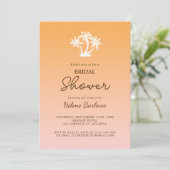 Tropische palmboom Modern minimalistisch Vrijgezel Kaart (Staand voorkant)