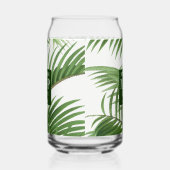 Tropische palmboom monogram bruiloft cadeau blikvorm glas (Rechts)