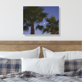 Tropische Palmboom Muurkunst Schemering Kuststreek Canvas Afdruk (Insitu (Slaapkamer))