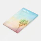 tropische palmboom natuur kunst personaliseert aan post-it® notes (Schuin)