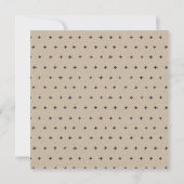 Tropische palmboom Navy Kraft bruiloft uitnodiging (Achterkant)