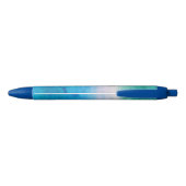 Tropische palmboom Ocean Blue Green Weathername Zwarte Inkt Pen (Achterkant)