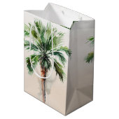 Tropische palmboom Ombre Medium Cadeauzakje (Achterkant Gekanteld)