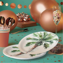 Tropische palmboom Ombre Papieren Bordje