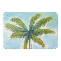 Tropische palmboom op een zonnige dag