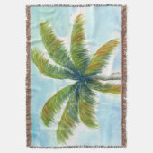 Tropische palmboom op een zonnige dag deken (Voorkant Verticaal)