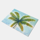 Tropische palmboom op een zonnige dag deurmat (Schuin)