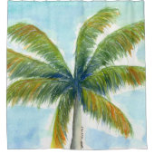 Tropische palmboom op een zonnige dag douchegordijn (Voorkant)