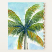 Tropische palmboom op een zonnige dag planner (Achterkant)