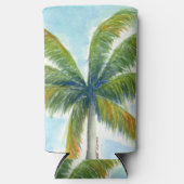 Tropische palmboom op een zonnige dag seltzer blikjeskoeler (Voorkant)