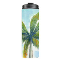 Tropische palmboom op een zonnige dag