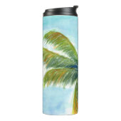 Tropische palmboom op een zonnige dag thermosbeker (Gedraaid links)