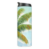 Tropische palmboom op een zonnige dag thermosbeker (Geroteerd rechts)
