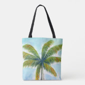 Tropische palmboom op een zonnige dag tote bag (Achterkant)