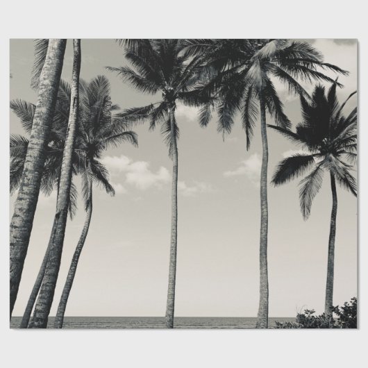 TROPISCHE PALMBOOM OP HET BEDRIJF CADEAUPAPIER (Vlak)