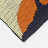 Tropische palmboom Oranje zonnegewas afdrukken op Fleece Deken (Hoek)