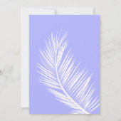 Tropische palmboom paarse typografie Sweet 16 Kaart (Achterkant)