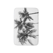 Tropische palmboom paradijs zomer zwart-wit badmat (Voorkant Verticaal)