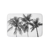 Tropische palmboom paradijs zomer zwart-wit badmat (Voorkant)