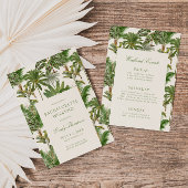  Tropische Palmboom Patroon Bachelorette Kaart