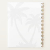 Tropische Palmboom Persoonlijk Kustthema Planner (Achterkant)