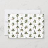 Tropische Palmboom QR RSVP Kaart (Achterkant)
