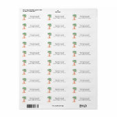 Tropische Palmboom Retouradres Etiket (Full Sheet)