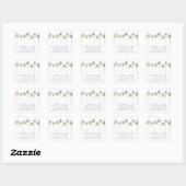 Tropische palmboom retouradres sticker (Vel)