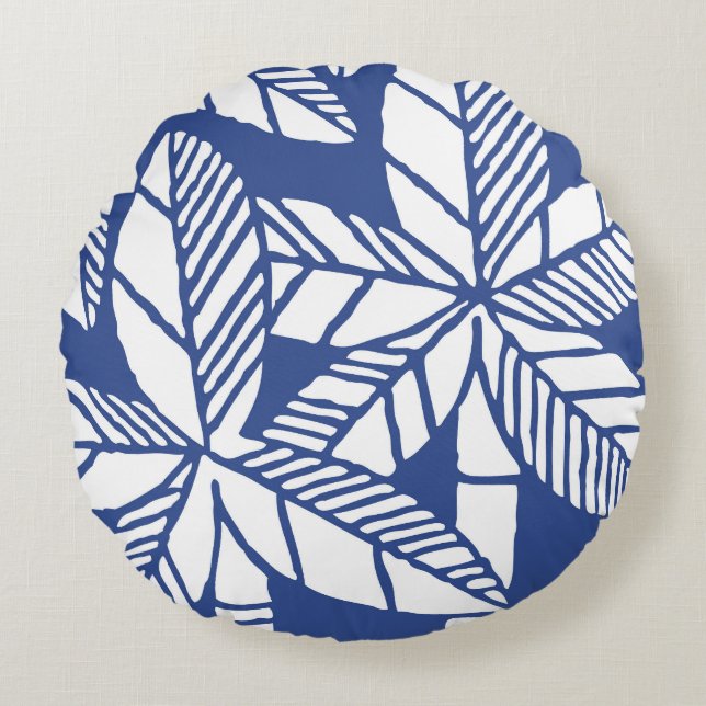 Tropische palmboom rond kussen (Voorkant)