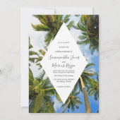 Tropische palmboom rond strand bruiloft Florida Kaart (Voorkant)