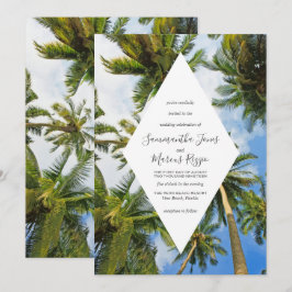 Tropische palmboom rond strand bruiloft Florida Kaart
