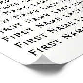 Tropische palmboom rustieke bruiloft zitgrafiek poster (Hoek)