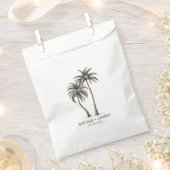 Tropische Palmboom Rustieke Kust Bruiloft Bedankzakje (Geknipt)