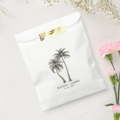 Tropische Palmboom Rustieke Kust Bruiloft Bedankzakje (Gezegeld)
