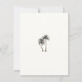 Tropische Palmboom Rustieke Kust Bruiloft RSVP Kaart (Achterkant)