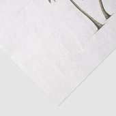 Tropische Palmboom Rustieke Kust Bruiloft Tissuepapier (Detail)