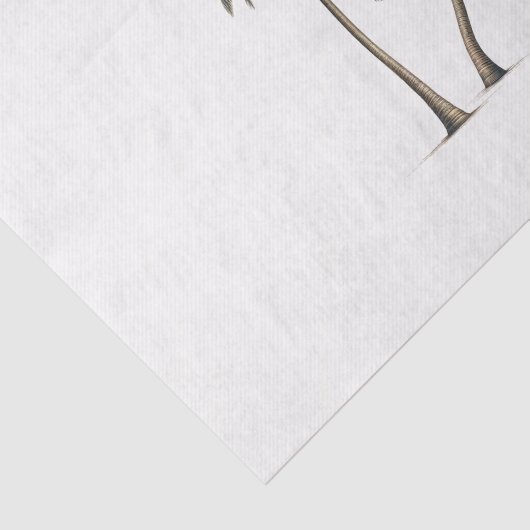 Tropische palmboom rustieke kustbruiloft tissuepapier (Detail)