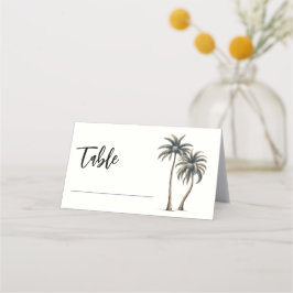 Tropische Palmboom Rustieke Trouwtafel Zitplaatsen Plaatskaartje
