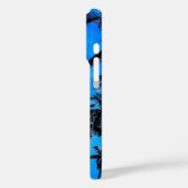 Tropische palmboom silhouet zomer blauw Case-Mate iPhone case (Achterkant / Links)