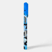 Tropische palmboom silhouet zomer blauw Case-Mate iPhone case (Achterkant / Rechts)