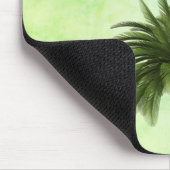 Tropische palmboom Stijlvol groen gemarmerd Muismat (Hoek)