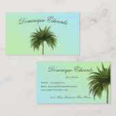 Tropische palmboom Stijlvolle groene Professional Visitekaartje (Voorkant / Achterkant)