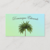 Tropische palmboom Stijlvolle groene Professional Visitekaartje (Voorkant)